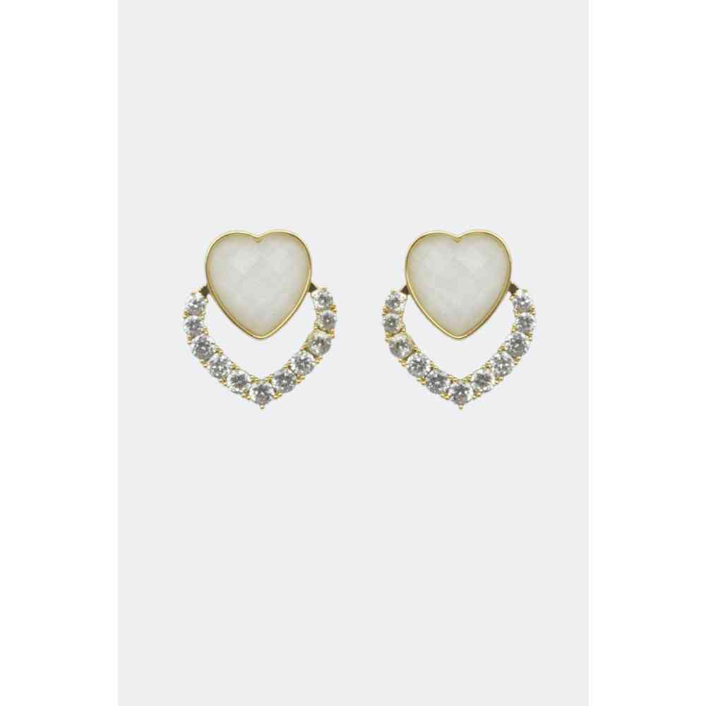 Voodoo Vixen - Double Heart Ohrringe - Goldfarben